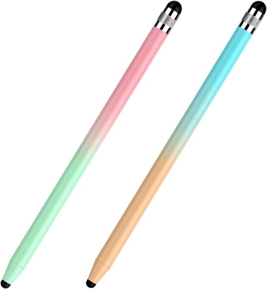 Set van 2 stylussen voor touchscreen-tablet, hoge precisie stylus met metalen behuizing, universele capacitieve pennen voor iPad, Samsung Galaxy, iPhone, Switch, touchscreen (14,3 cm)