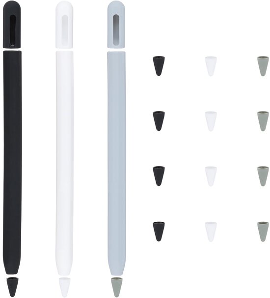 Set van 3 Silicone Beschermhoezen voor Apple Pencil Pro