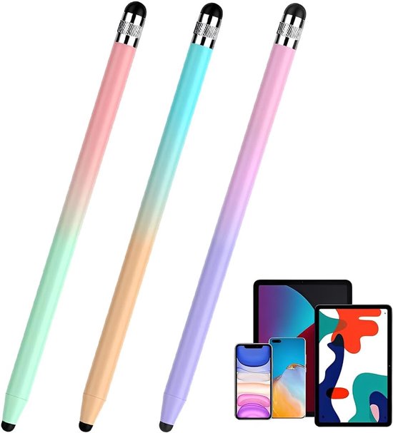 Set van 3 Tablet Pennen - 3-in-1 Stylus voor iPad - Samsung Tablet - Smartphone - Hooggevoelige en Hoge Precisie Touchscreen Stylus