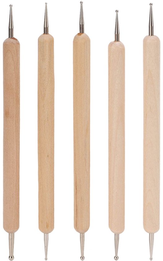 Set van 5 Embossing Stylus voor Mandala en Pottery Creaties