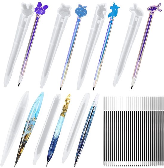 Set van 6 Pen Silicone Mallen voor DIY Ballpoint Pen Projecten