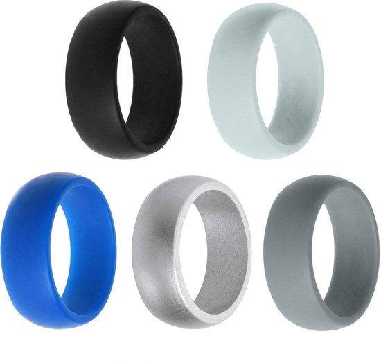 Siliconen Trouwring voor Mannen en Vrouwen Betaalbare Rubberen band, 7 stuks, 5 stuks en enkele stuks