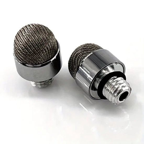 Silver Fiber Cloth Stylus Tips – 2 Stuks – Universeel – M5 Schroefdraad – Zachte & Precieze Touch - @ Lu’s Today™ – Creative Essentials van Merkloos