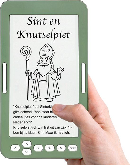 Silvergear eReader voor Kinderen 4.7 Inch - 4 GB - E-ink Scherm - EPUB en Meer - Educatief Vakantie Speelgoed - Reisspelletjes Kinderen Onderweg - E book Reader - Cadeau voor Jongens en Meisjes voor op Reis - 7, 8, 9, 10, 11, 12, 13, 14 Jaar - Groen van Silvergear