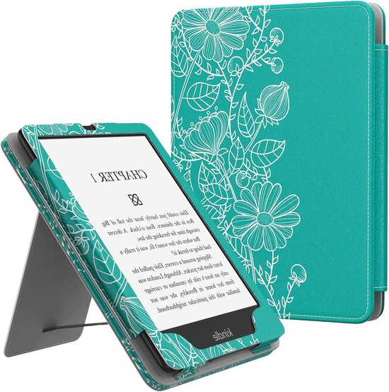 Slim PU Tablet Shell Cover Stand Case for Kindle Paperwhite 11th Generation 2021 - Auto-Wake/Sleep - Line Drawings - Kids & Signature Edition 6.8" van MoKo