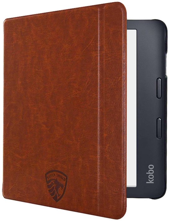 Slimfit Hoesje Sleepcover Geschikt voor Kobo Libra 2 Hoes Cover Cognac Bruin - ereader hoesje - cover van iMoshion