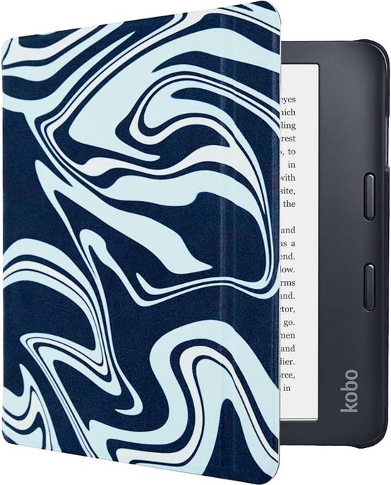 Slimfit Hoesje - Sleepcover Geschikt voor Kobo Libra Colour - Hoes Cover - Abstract Kleuren - ereader hoesje - cover van Slimfit
