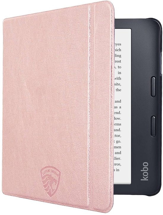 Slimfit Hoesje - Sleepcover Geschikt voor Kobo Libra Colour - Hoes Cover - Roze Goud - ereader hoesje - cover