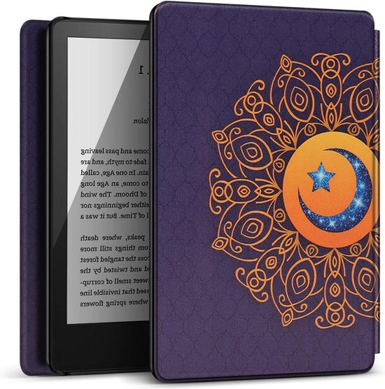 Slimme beschermende flip case voor 6 inch gloednieuwe Kindle (2022 release) - Ster en maan design - Automatische slaap/waakfunctie - Lichtgewicht van BOZHUORUI