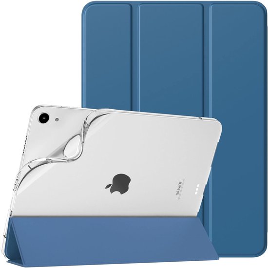 Slimme en Dunne TPU Hoes voor iPad Air 11 Inch - Bescherming, Mat, Grijs Blauw, Geschikt voor 5e/4e Generatie 2022/2020