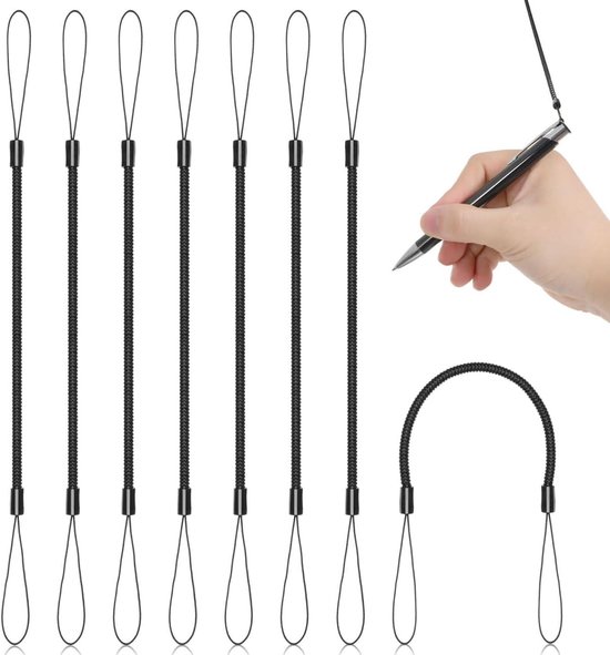 SnelShoppen - 8 Stuks Pen Loop en Anti-Verlies Koord voor Stylus Pen - Duurzaam en Elastisch, Ideaal voor School, Kantoor en Creatieve Gelegenheden