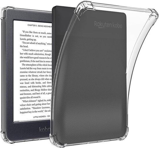 SnelShoppen - Clear Case voor Kobo Nia 6 eReader 6 inch - Transparante TPU Hoes met Versterkte Hoeken - Beschermhoes voor Daily Impact en Schermbesche