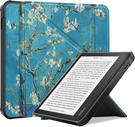 SnelShoppen - Shockproof Case voor E-book Reader Kobo Libra 2 - Vouwbare Stand Hoes met Magneetsluiting en Automatische Wake Functie - Premium PU Leer