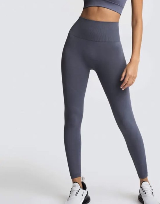 SOFT GYM LEGGING - Maat M - Grijs - Fitness legging - Sportlegging - Sportoutfit - Fitness outfit - Gymoutfit - Yoga legging van Domyos