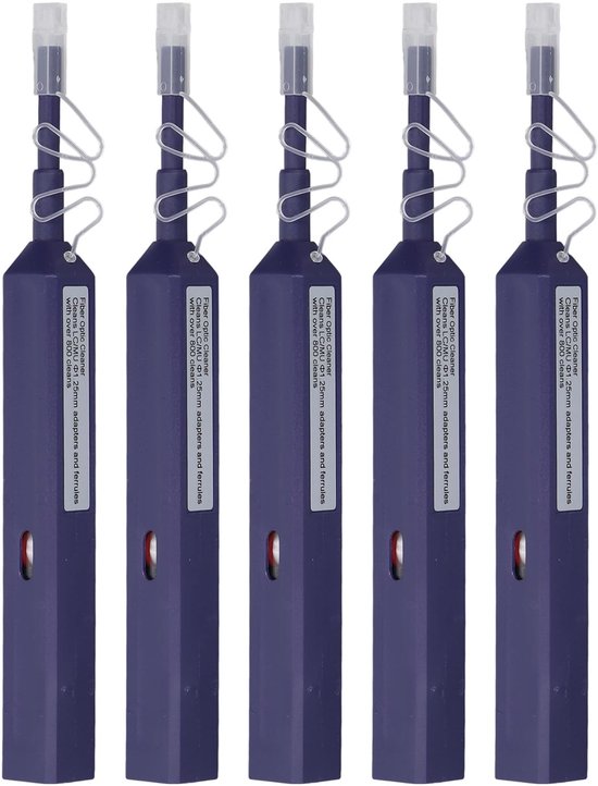 Solidchoice - 5 Stuks Glasvezel Pen Reinigingsset - Voor Optische Connectoren met 99% Reinigingscapaciteit