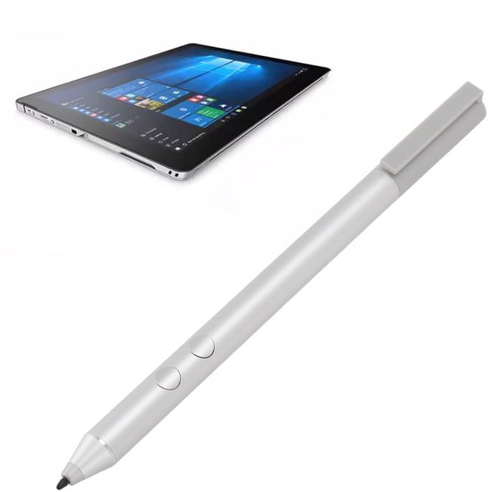 Solidchoice - Dailygoody - Styluspen voor Touchscreen - Digitale pen - Hoge precisie - Zilver - Vervangbare penpunten - Geschikt voor X360-serie
