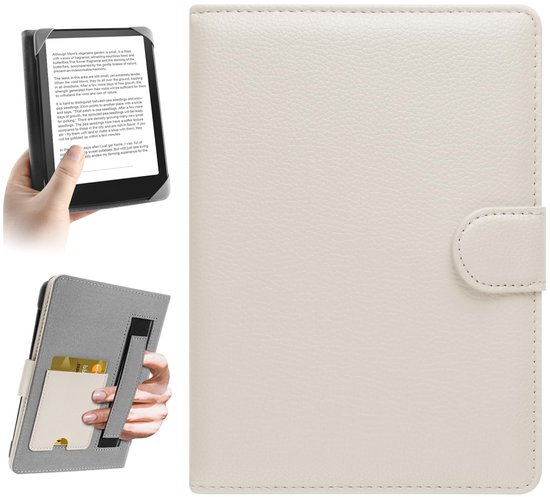 Solidchoice - HoYiXi Universele Hoes voor 6,8-7 inch Kindle eReader Compatibel met Paperwhite/PocketBook en Tolino/Kobo Clara 2E/Kobo Clara HD, 6", 6,8" eReader Beschermhoes Met ingebouwde zak, Wit