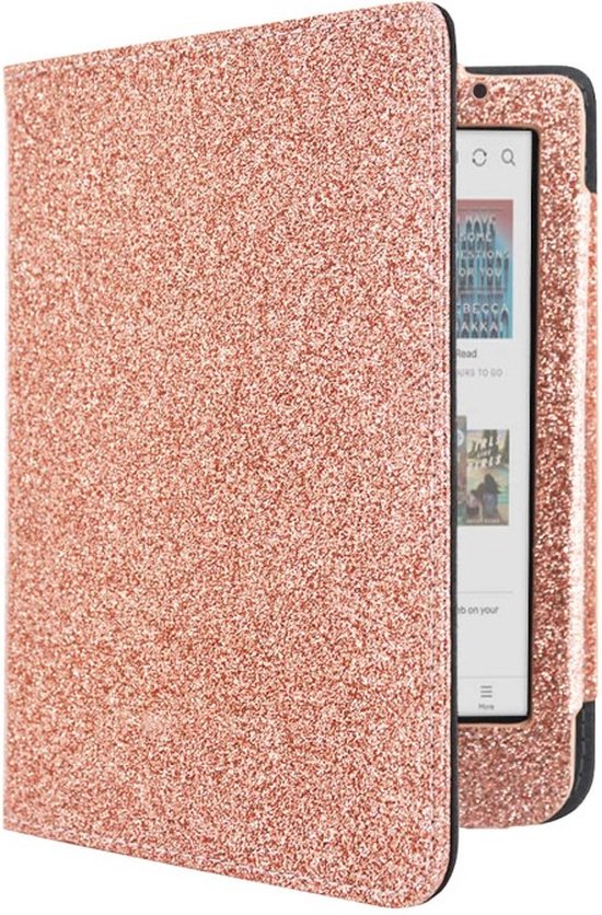 Sparkle Hoesje - Sleepcover Geschikt voor Kobo Clara BW - Book Case Hoes Cover - Roze - ereader hoesje - cover van Spark