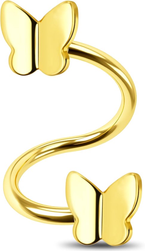 Spiral Oorbellen Vlinder Kraakbeen Oorbellen Roestvrij Staal Spiraal Halter Daith Piercing Sieraden Twisted Lip Labret