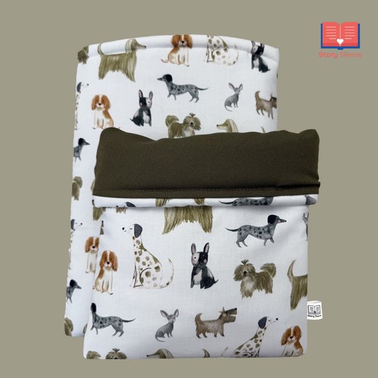 Story Sleeve - Book Sleeve Doglover - 27 x 23 cm - Ook geschikt voor E-reader - Boekenhoes - Boekbeschermer - Boekhoes - Booksleeve - Voor boek van Story Sleeve