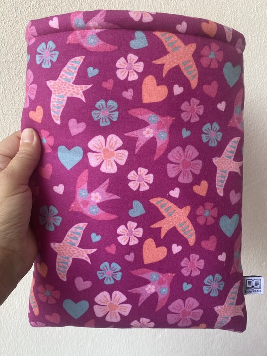 Story Sleeve - Book Sleeve / E-reader Sleeve Birdie Love - 27 x 23 cm - Ook geschikt voor E-reader - Boekenhoes - Boekbeschermer - Boekhoes - Booksleeve - Voor boek van Merkloos