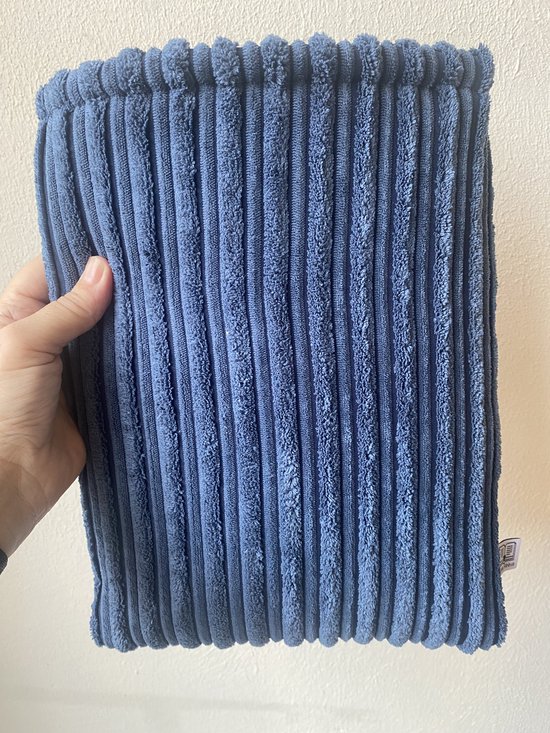 Story Sleeve - Book Sleeve / E-reader Sleeve Double Rib Blue - 27 x 23 cm - Ook geschikt voor E-reader - Boekenhoes - Boekbeschermer - Boekhoes - Booksleeve - Voor boek van Merkloos