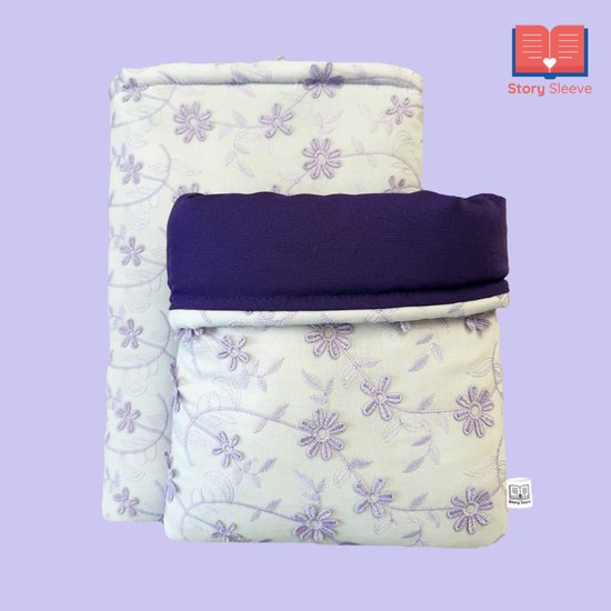 Story Sleeve - Book Sleeve / E-reader Sleeve Floralie - 27 x 23 cm - Ook geschikt voor E-reader - Boekenhoes - Boekbeschermer - Boekhoes - Booksleeve - Voor boek van Merkloos