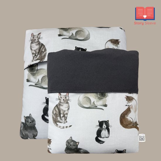Story Sleeve - E-Reader Sleeve Catlover - 20 x 22 cm - Geschikt voor o.a. Kobo Libra en Kindle Oasis / Paperwhite - Hoes voor E-Reader van Merkloos