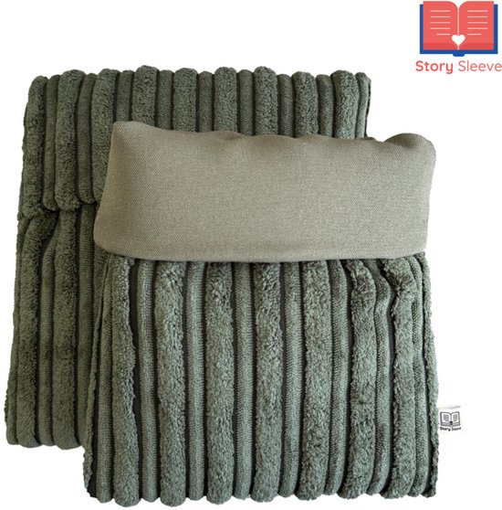 Story Sleeve - E-Reader Sleeve Double Rib English Green - 20 x 22 cm - Geschikt voor o.a. Kobo Libra en Kindle Oasis / Paperwhite - Hoes voor E-Reader van Bookaroo
