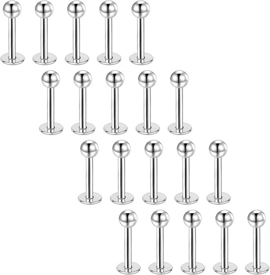 Studs 16G Platte Terug Helix Tragus Kraakbeen Oorbel Stud Rvs