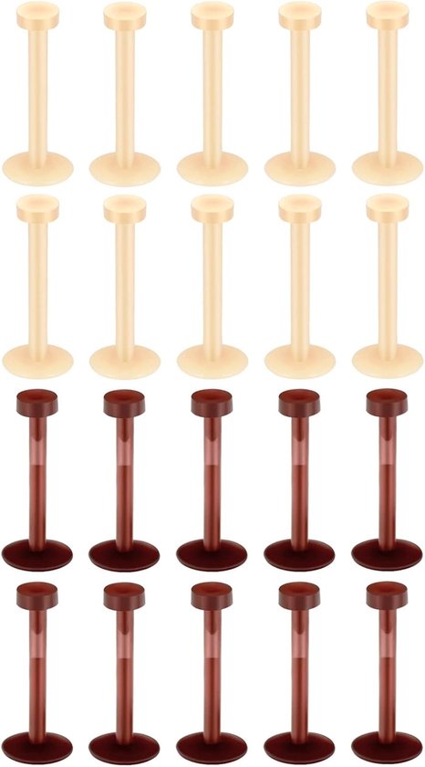 Studs set oorstekers labret monroe siliconen flexibele tragus helix piercing retainer, 8 mm/10 mm staaflengte