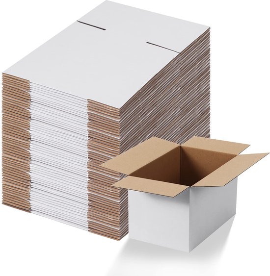 Stuks 25,4 x 15,3 x 15,3 cm witte verzenddozen, dozen voor kleine voorwerpen, speelgoed, schrijfwaren en kerstpakketten