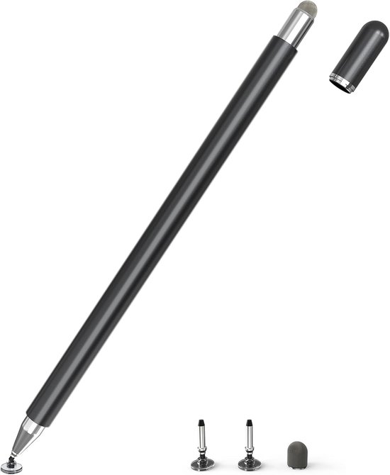 Stylus Pen, 2 in 1 Touchscreen Pen Tablet Pen Compatibel met alle Tablets en Smartphones, iPhone, iPad, Samsung, Surface, Huawei, Xiaomi, Android, IOS enz.Zwart