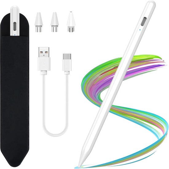 Stylus pen Android tablet, KBCASE pen voor tablet, compatibel met Samsung/iPhone/Lenovo/Xiaomi/Huawei/Android touchscreen, stylus pen met 3 punten