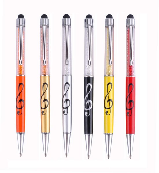 Stylus Pen met Kristallen en Balpen Functie 6 Stuks