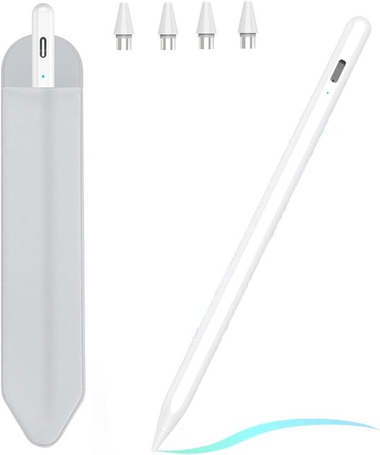 Stylus Pen voor Android, Tablet Potlood voor Samsung/Huawei/Lenovo/Mi Tablets & iPhone en andere Android Smartphone en pad apparaten, Universele stylus met hoge precisie & Tilt gevoeligheid (wit)