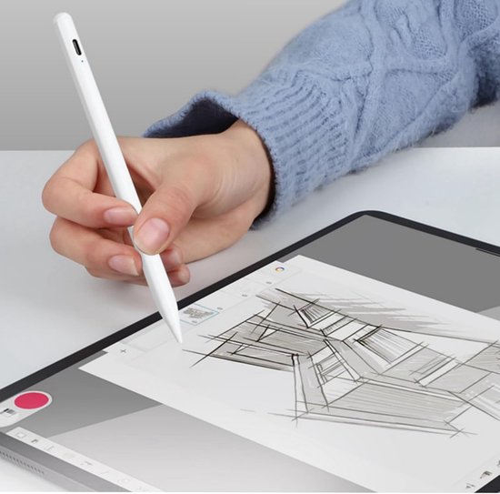 Stylus Pen voor Apple Pencil 2 1 voor iPad/Pro/Mini/Air, Wit