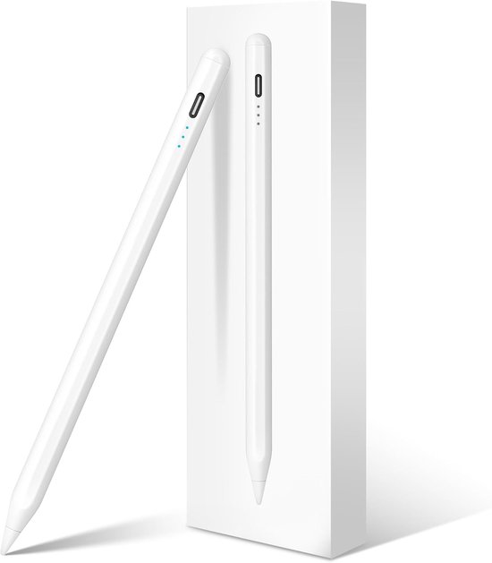 Stylus Pen voor iPad 2026-2018, Snel opladen, Palm Afwijzing, Kantelgevoeligheid Pencil voor iPad A16 11e/10e/9e-6e Generatie, Air M2/M3/M4/11"/13"/5e-3e, Pro 12,9"/13"/11" M4/M5, Mini A17 Pro/6e/5e