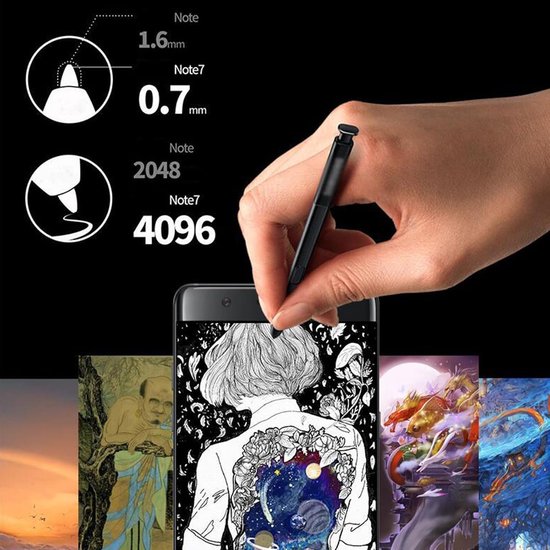 Stylus Pen voor Samsung Galaxy Note 10 Note 10+, Stylus Touch Schrijven S Pen Vervanging, Universele Stylus Pen voor Schrijven Tekening Gaming(zwart)