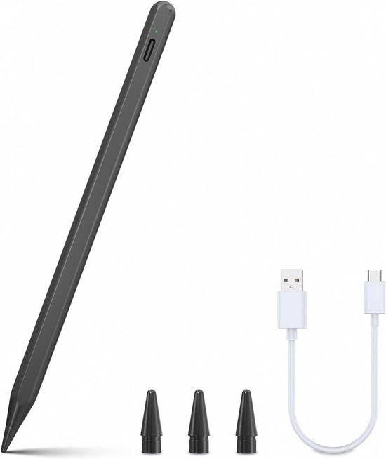 Stylus potlood voor iPad 10e generatie, actieve pen met palmafwijzing compatibel met 2018-2022 iPad 10e 9e 8e 7e generatie/iPad Pro 11 & 12,9 inch/iPad Air 4e 5e generatie (zwart)