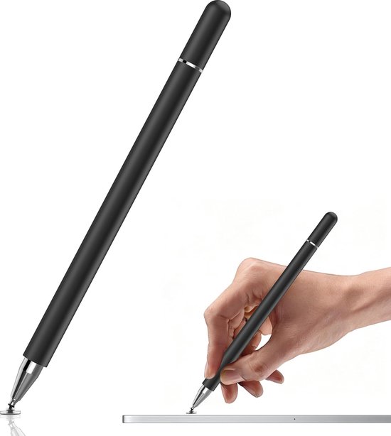 Stylus voor alle touchscreens, universele capacitieve pen voor Apple iPad/Pro/Mini/Air/iPhone/Samsung/Galaxy/Tab A7&S7/Fire HD Tablet (Zwart)