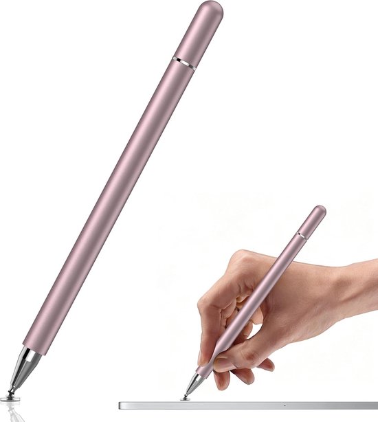 Stylus voor alle touchscreens, universele capacitieve potloodstijl voor Apple iPad/Pro/Mini/Air/iPhone/Samsung/Galaxy/Tab A7&S7/Fire HD tablet (roségoud)
