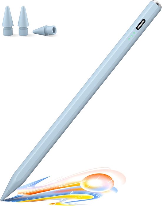 Stylus voor iPad (2026-2018) - 13 minuten snel opladen, kantelsensor, polsafstoting - geschikt voor iPad 10-6Gen, 11GenA16, Air 11/13" M2-M4, Pro 11/13" M4/M5, Pro 12.9", Air 5-3e Gen, Mini 7- 5 Gen