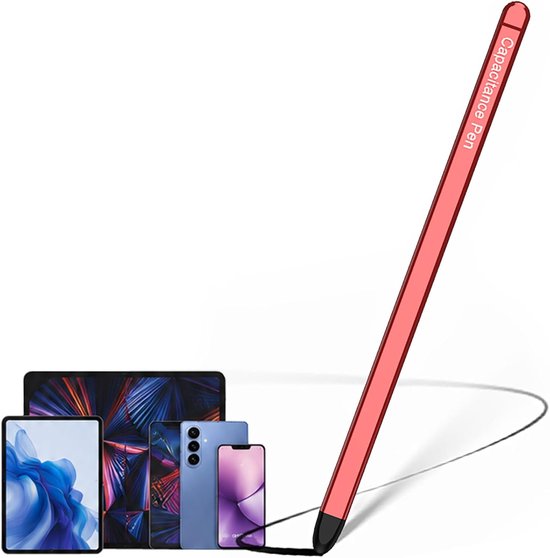 stylus voor Samsung Galaxy Z Fold8 Ultra/Fold 7 Fold Edition, dunne metalen pennen, siliconen punt voor touchscreen voor Galaxy tablet, rood