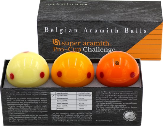 Super Aramith Pro Cup Challenge biljartballen set van Aramith
