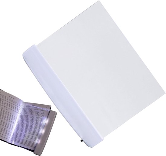 Tablet leeslamp - Leeslamp - leeslampje voor boek - Boeklamp - Werkt op batterijen - Batterijen niet inbegrepen - Wit van iMoshion