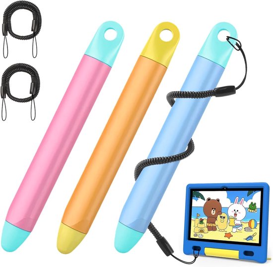 tablet pen, veilige siliconen punt (met bevestigingsbanden)