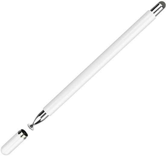 Tablet stylus, 2 in 1 stylus, Geschikt voor alle tablets en smartphones, Geschikt voor iPhone, iPad, Samsung, Lenovo, Surface, Huawei, Xiaomi, Android, iOS, etc. (Wit)