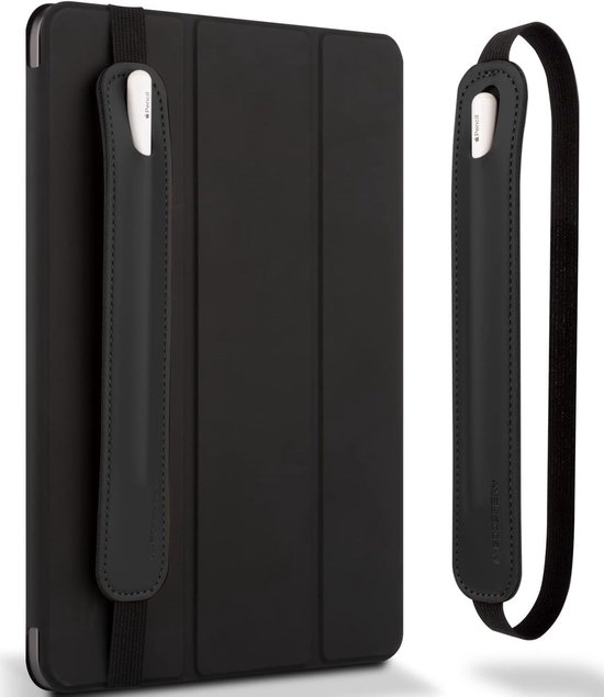 Tablet Stylus Beschermhoes - Capacitieve Pen Leren Hoes - Voor Apple Pencil Capacitieve Pen Hoes - iPad Touch Screen Pen Opslag Elastische Hoes - Eenvoudig te Installeren en Verwijderen - Zwart van Merkloos