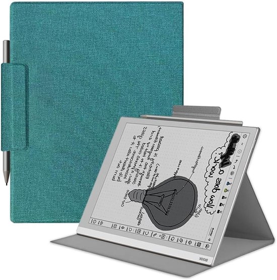 Tablethoes - Beschermhoes E-reader - E-reader Beschermen - Magnetische Penhouder - 10.3 inch - Donkergroen
